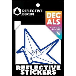 REFLECTIVE BERLIN "Origami" Reflektierender Sticker | Blau