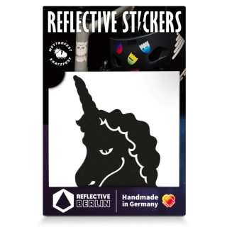 REFLECTIVE BERLIN "Unicorn" Reflektierender Sticker | Schwarz