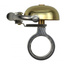 Crane Bell "Mini Suzu" Fahrradklingel mit Headset Spacer - Gold