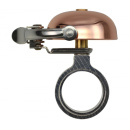 Crane Bell Co. "Mini Suzu" Fahrradklingel mit Headset Spacer - Kupfer Poliert