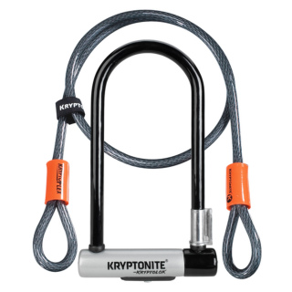 KRYPTONITE KryptoLok Standard Bügelschloss mit Kryptoflex Schlaufenkabel