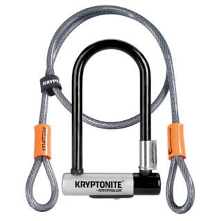 KRYPTONITE KryptoLok Mini-7 Bügelschloss mit Kryptoflex Schlaufenkabel