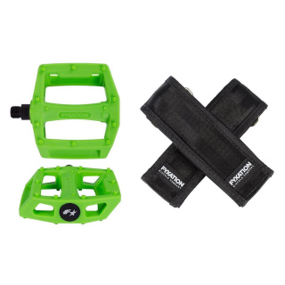 FYXATION "Gates" Pedals with Strap Kit | Green/Black