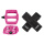 FYXATION "Gates" Pedals with Strap Kit | Pink/Black