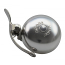 Crane Bell Co. "Mini Suzu" Bicycle Bell with die cast mount - Matte Silver