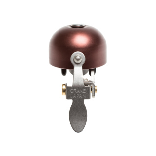 Crane Bell Co. "E-NE" Bicycle Bell with Clamp Band Mount - Matte Brown