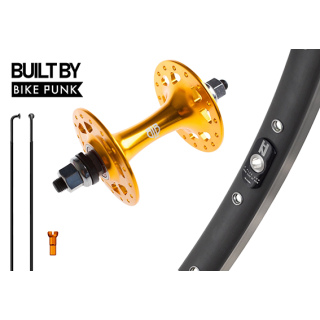 Custom Vorderrad BLB "Track" Nabe X H PLUS SON "TB14" Felge | 32H Schwarz/Kupfer