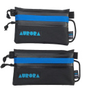 AURORA "Cycling Pouch" double zip | Schwarz/Blau Small
