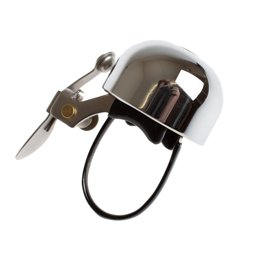 Sonnette Crane Bell Co E-Ne – Chrome – Laiton – Vélo – Neuve Sous Blister
