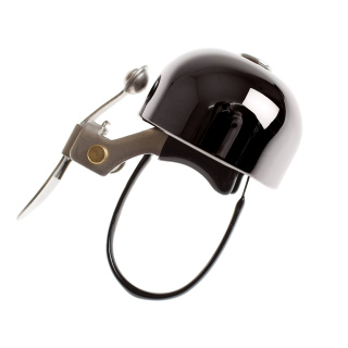 Crane Bell Co. "E-NE" Fahrradklingel mit Clamp Band Mount | Neo Black