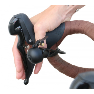 Crane Bell Co. E-Ne SBR bicycle bell with drop bar mount Neo Black