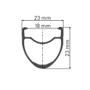 DT SWISS "R 460 28" 622-18" Felge NonDisc Schwarz 24L