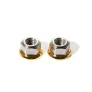 RUNWELL Elite Hub Nut Silver/Gold M10