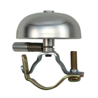 CRANE BELL CO. Mini Karen Fahrradklingel mit Steel Band Mount | Matt Silber
