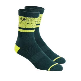 Crankbothers Icon Socks Splatter Limited Edition Lime Green