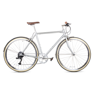 6KU Odyssey 8-Gang City Bike | Brandford Silver Large (58cm)