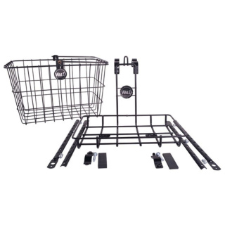 WALD 3339 Multi-Fit Front Korb & Rack Combo | Schwarz