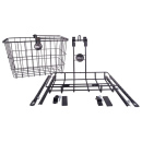 WALD 3339 Multi-Fit Front Korb & Rack Combo | Schwarz