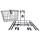 WALD 3339 Multi-Fit Front Korb & Rack Combo | Schwarz