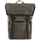 YNOT "Magnetica" Daypack - leather / black army duck